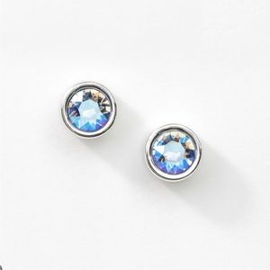 Touchstone Crystal Splash Ice Post Earrings. Box Included.